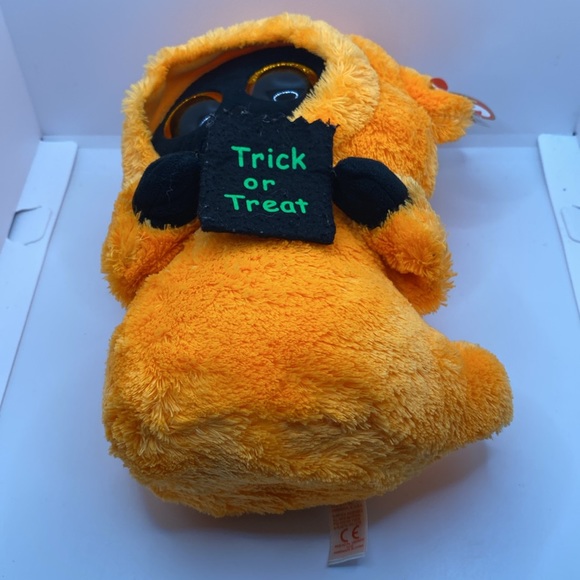 Ty Beanie Boos Grinner Orange Ghoul Halloween Trick or Treat Plush Stuffed Toy - Picture 10 of 12